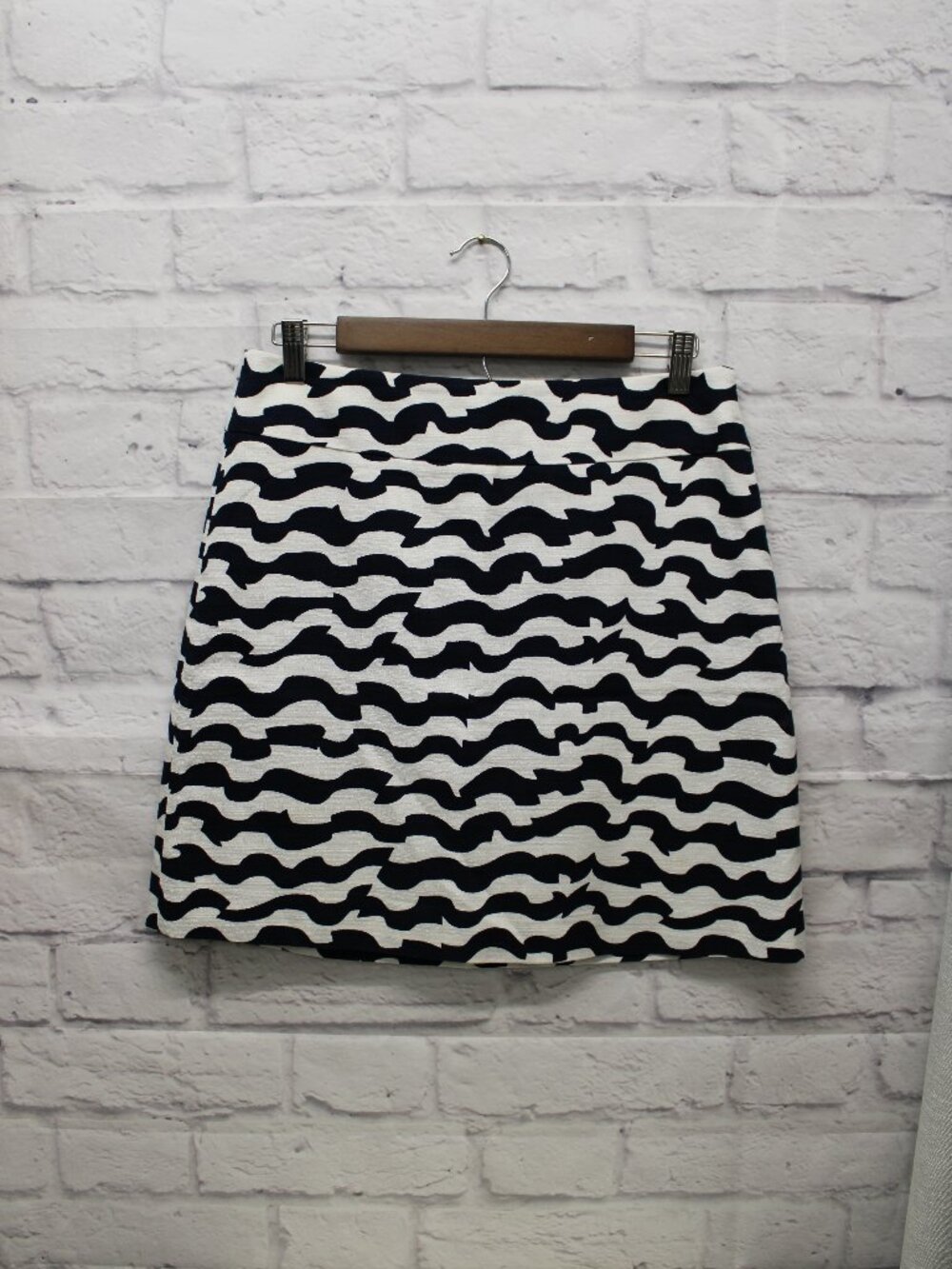 Ann Taylor Size 4 Navy A Line Short Skirt Summer Preppy Nautical Casual